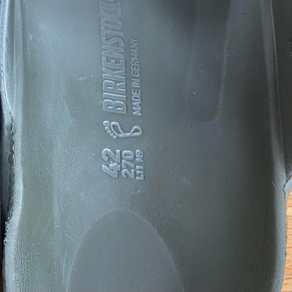 Military green Birkenstock rubber Arizona Sandals - Picture 8 of 12